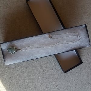 Luli's Roman Glass Oval Pendant Necklace NWOT